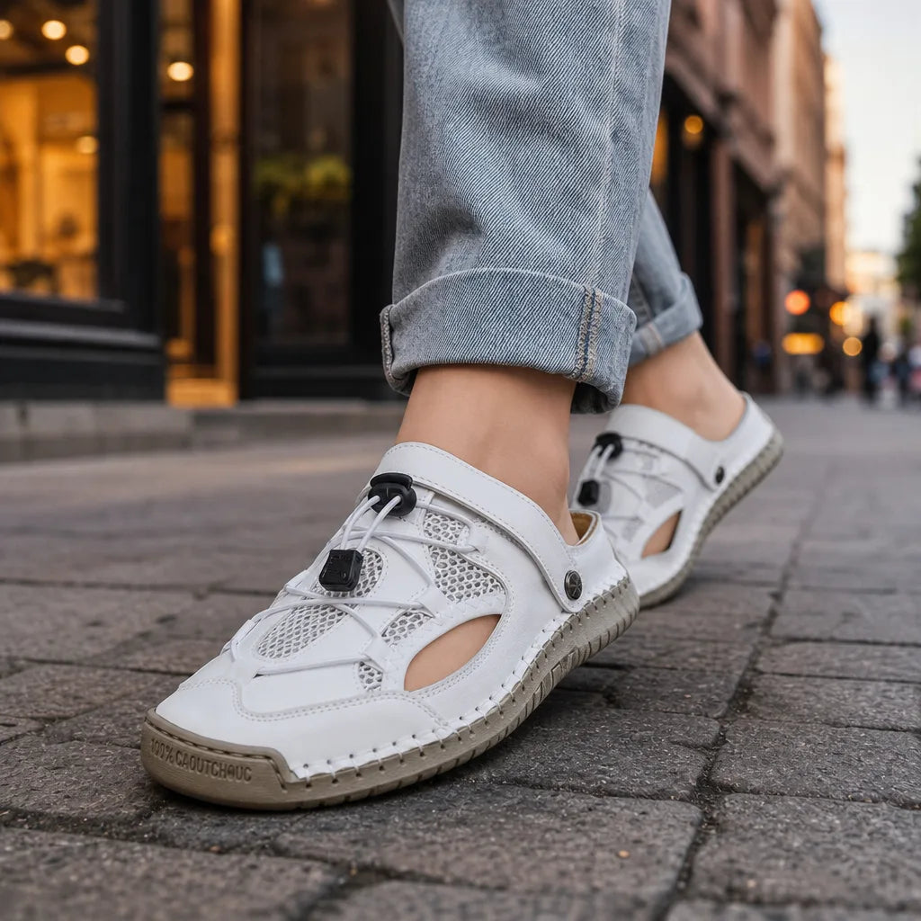 Men's White Winona Mesh Beach Sandals
