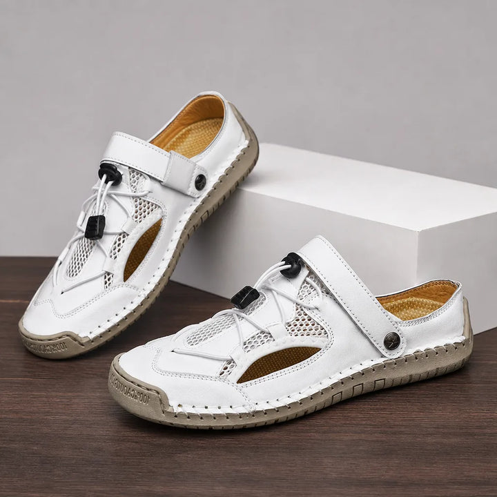 Hollis Mesh Slip-On Sandals - Color:White;Size:38