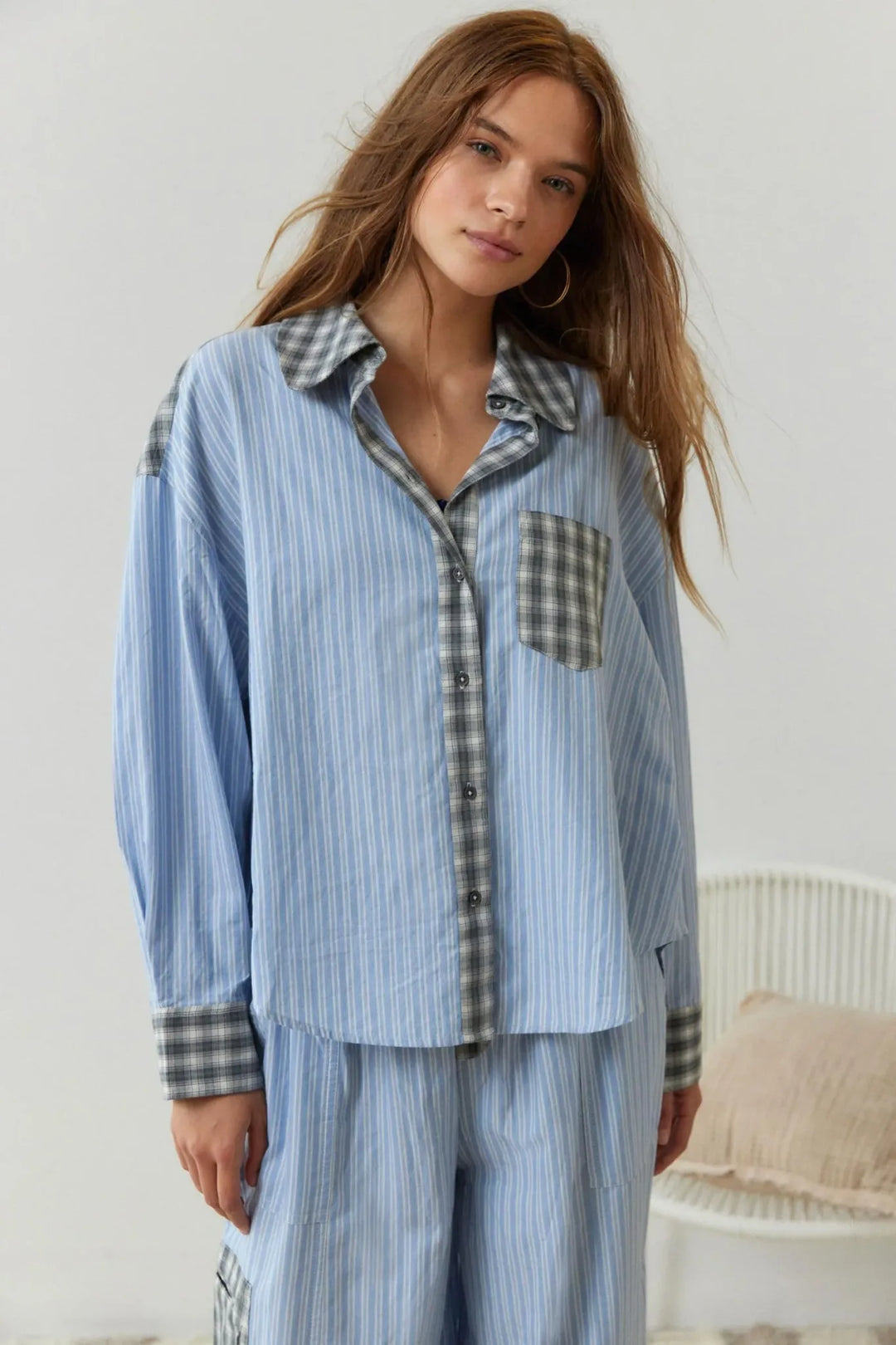 Honey | Women's Pyjama Lounge Set - Color:Blue;Size:XS