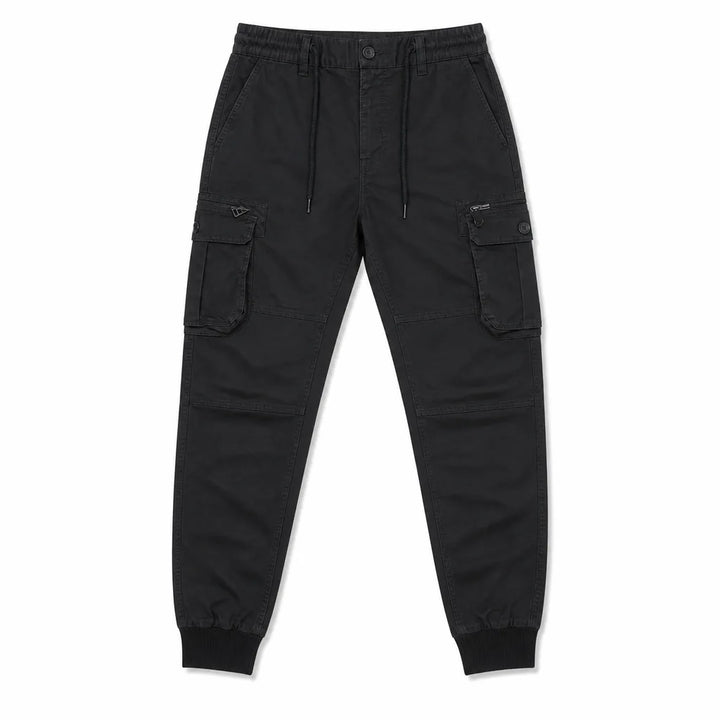 Men's Black Horne Cotton Cargo Joggers