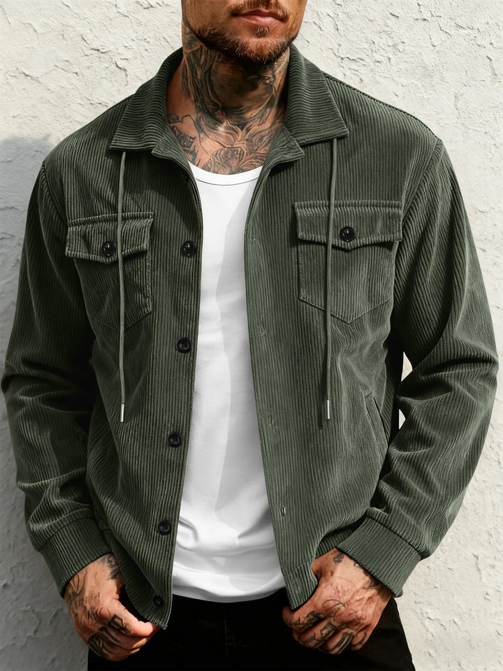 Hugh | Men's Corduroy Work Jacket - Green