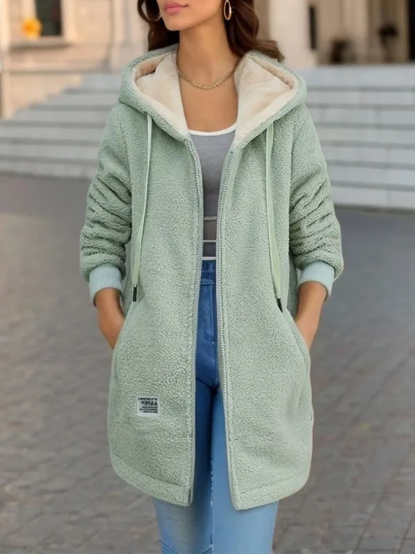Humaira | Women's Cozy Hoodie Jacket -No match - Color:Green;Size:S