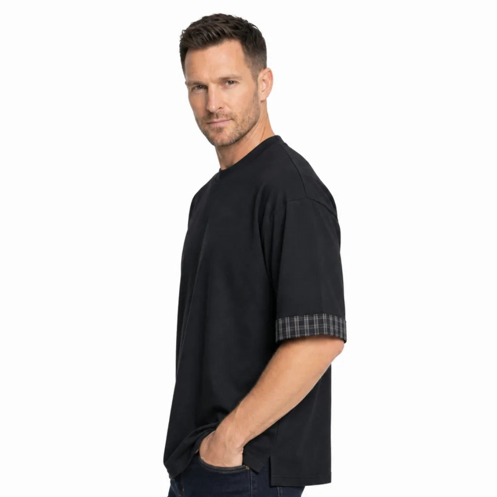 Men's Bishop Plaid Cuff T-Shirt