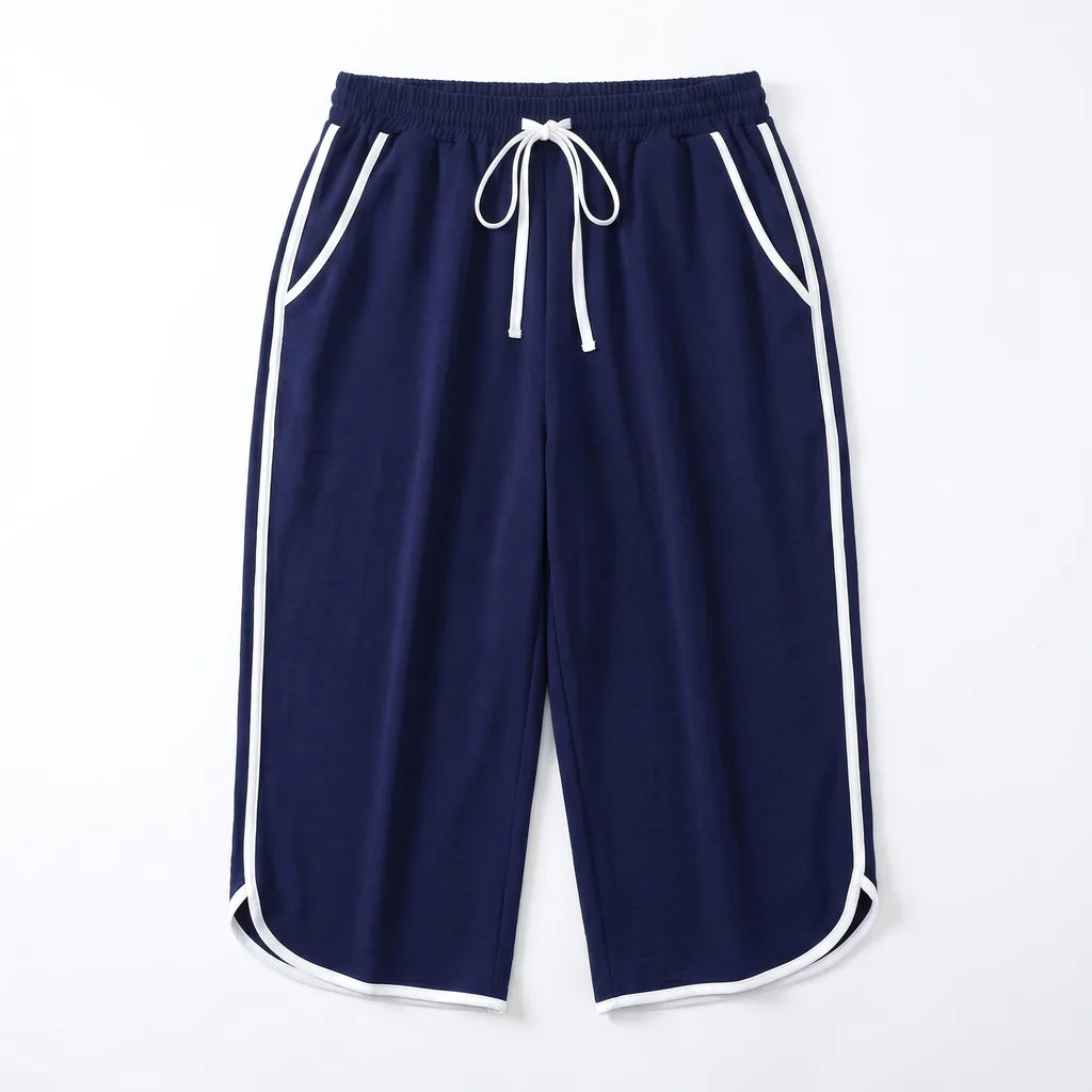 Inayah Straight Leg Trousers - Color:Navy Blue;Size:XS
