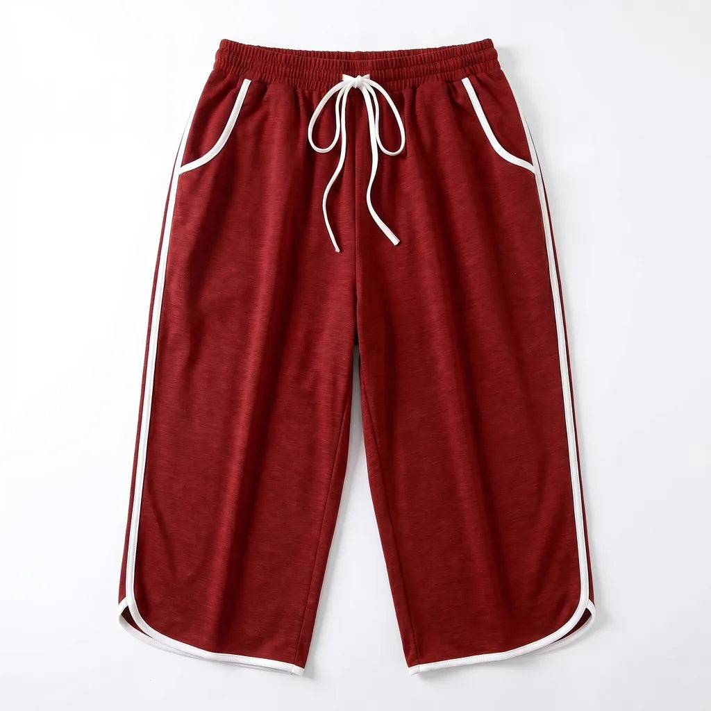 Inayah Straight Leg Trousers - Color:Red;Size:XS