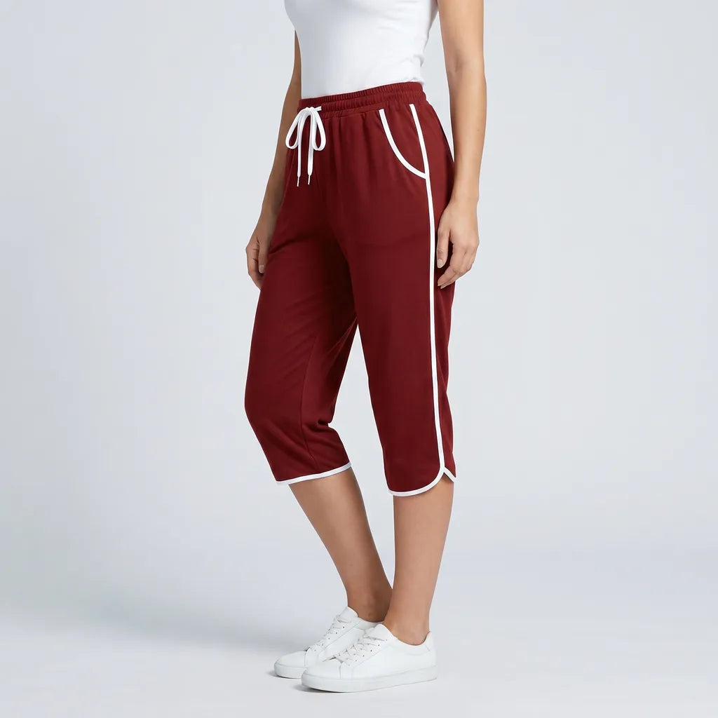Red Renshaw Loose Cropped Trousers 1