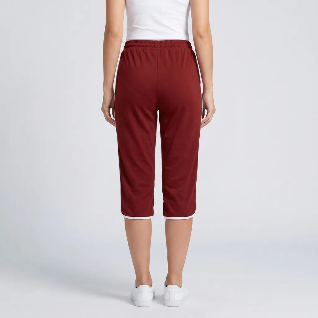 Red Renshaw Loose Cropped Trousers 4