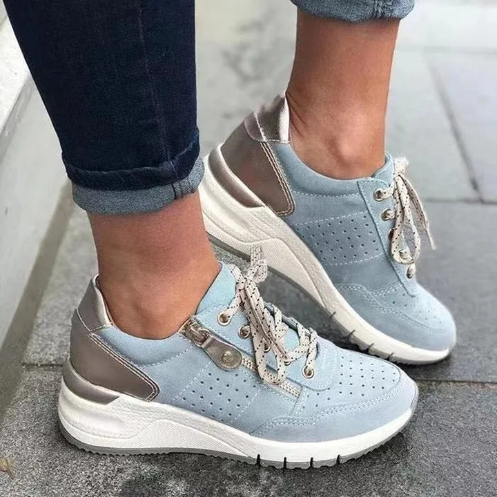 Iona | Women's Orthopedic Walking Sneakers - Color:Blue;Size:36
