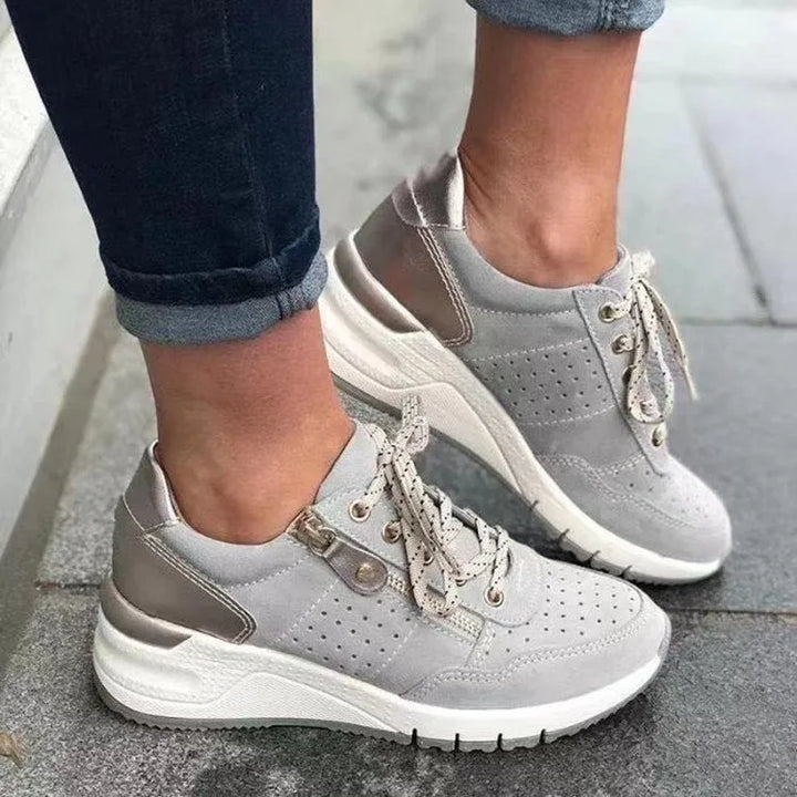 Iona | Women's Orthopedic Walking Sneakers - Color:Grey;Size:36