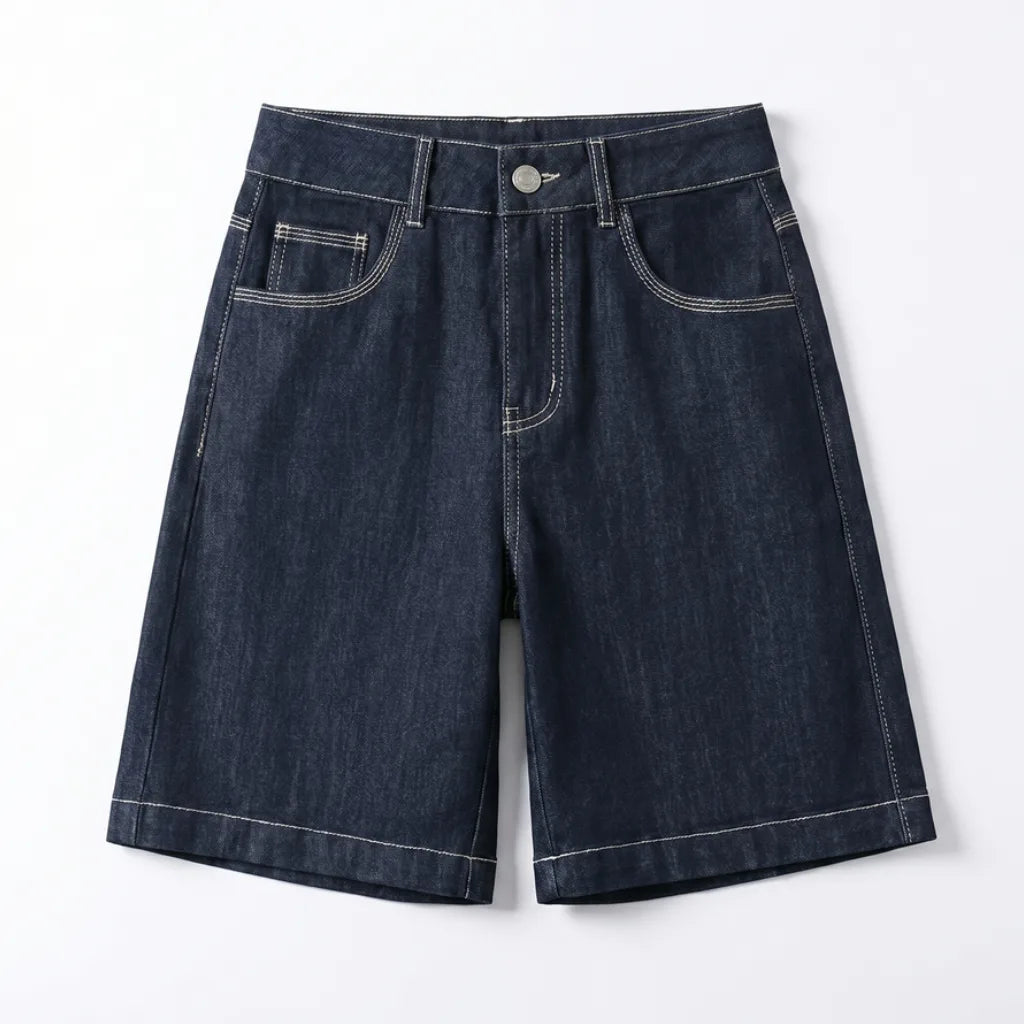 Iris Bermuda Shorts - Color:Dark Blue;Size:S