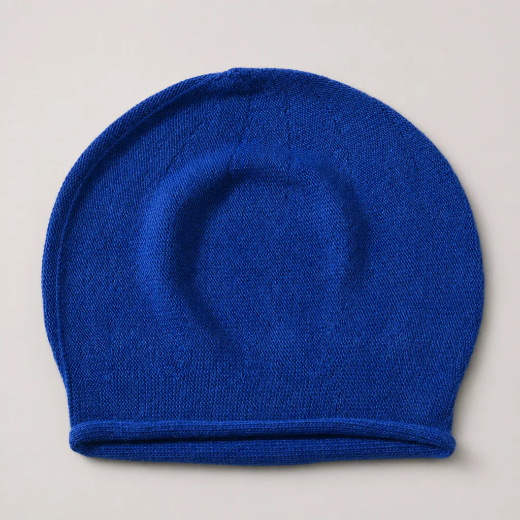 Women's Blue Ennis Cuffed Knit Beanie