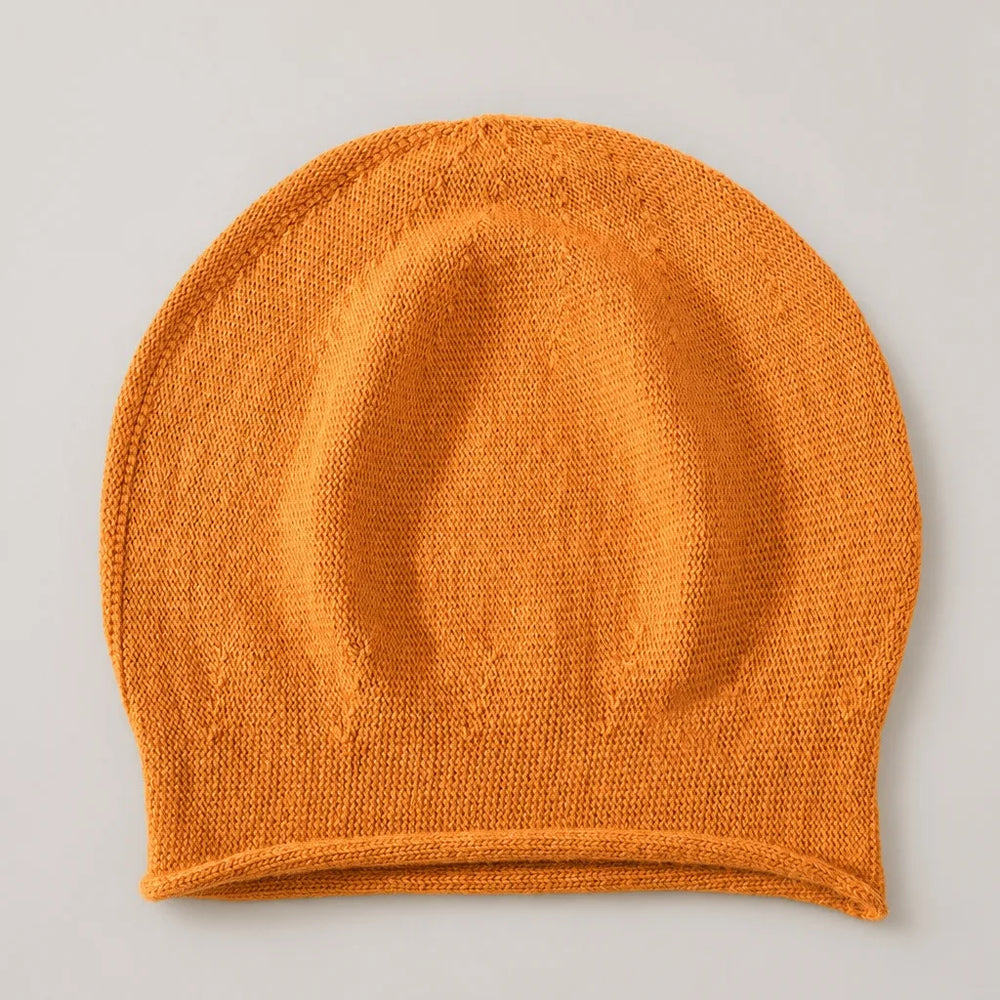 Women's Orange Ennis Cuffed Knit Beanie