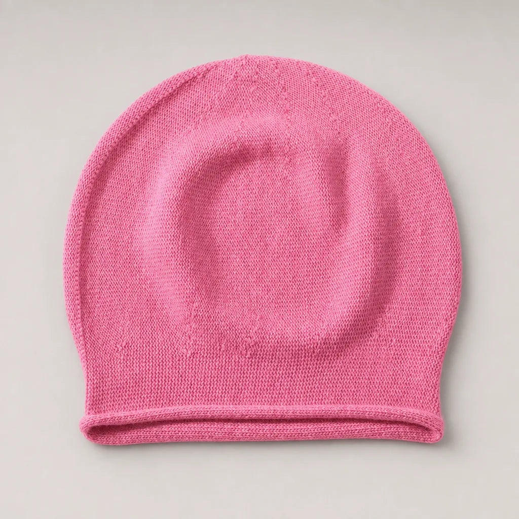 Women's Pink Ennis Cuffed Knit Beanie
