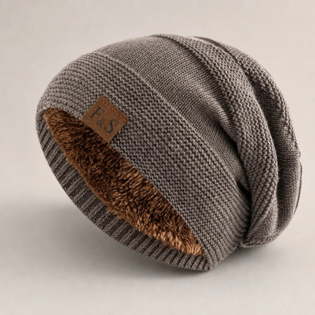 Isaac |  Stylish Warm Slouch Beanie for Fall - Color:Beige