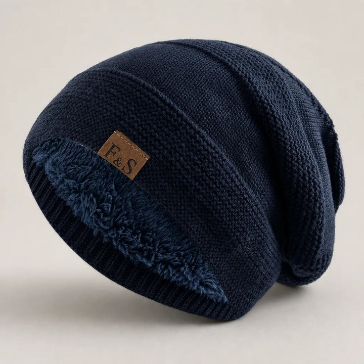 Isaac |  Stylish Warm Slouch Beanie for Fall - Color:Blue