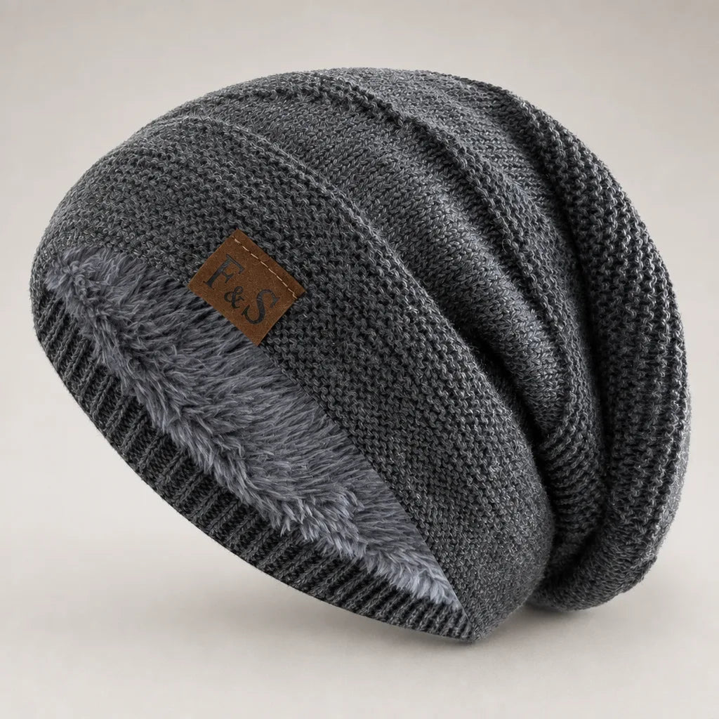Isaac |  Stylish Warm Slouch Beanie for Fall - Color:Gray