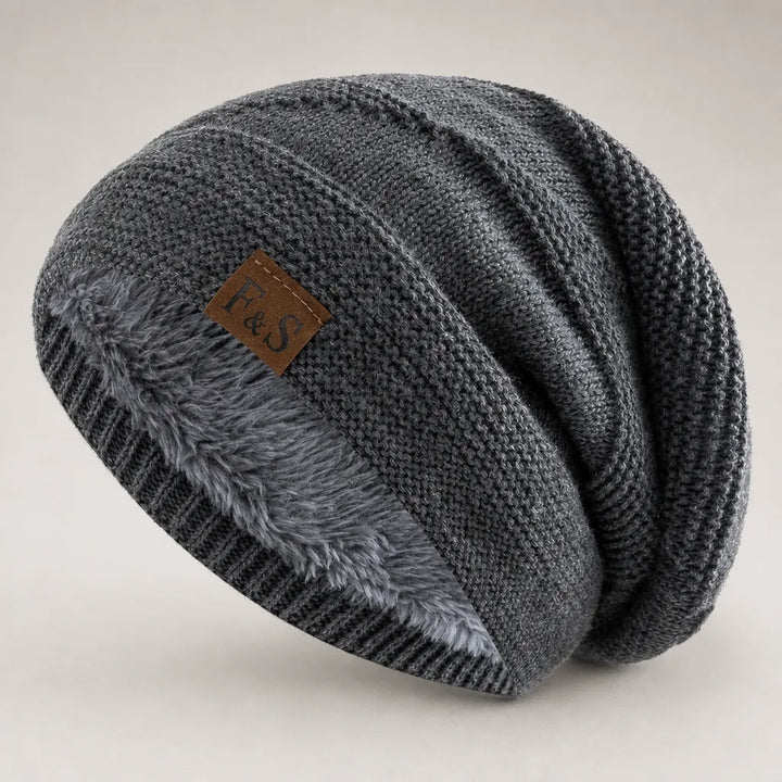 Isaac |  Stylish Warm Slouch Beanie for Fall - Color:Gray