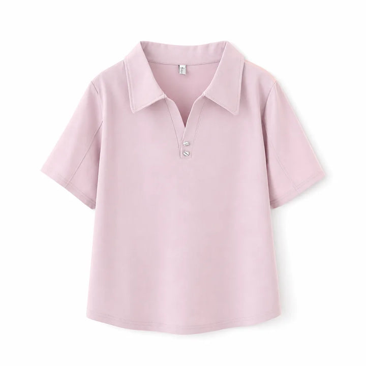 Isabella Polo Shirt - Color:Pink;Size:L
