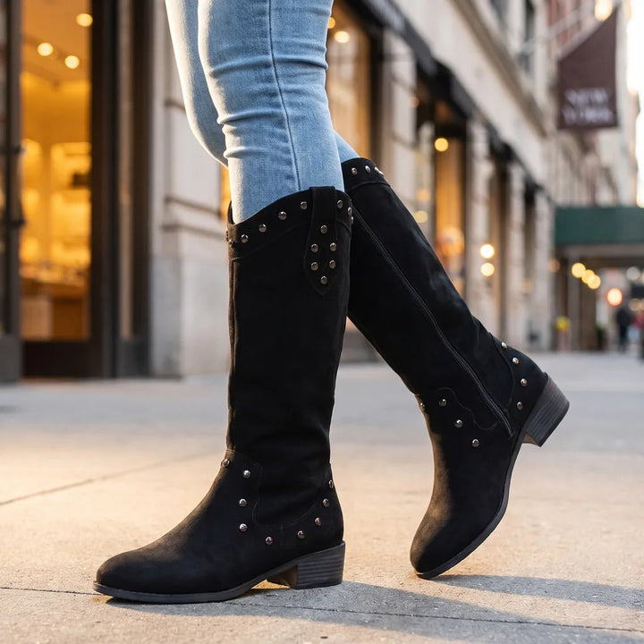 Women's Black Grayson Western Heeled Boots