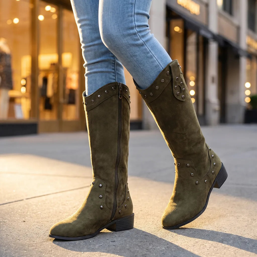 Women's Green Grayson Western Heeled Boots