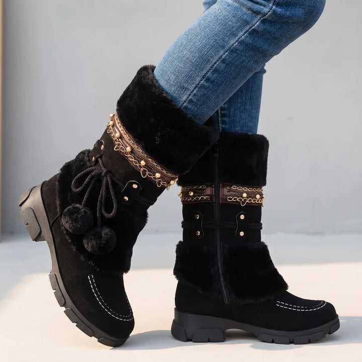 Ivy | Women's Fall Tall Boots - Color:Black;Size:35