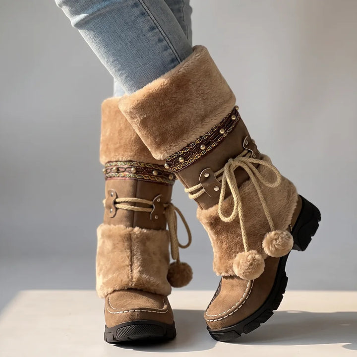 Ivy | Women's Fall Tall Boots - Color:Brown;Size:35