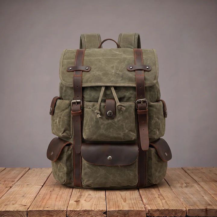 Jackson | Mens Waterproof Travel Laptop Backpack - Color:Green