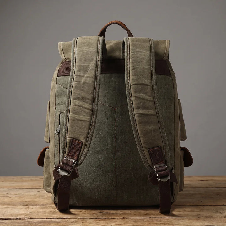 Men's Green Gabriela Canvas Travel Backpack