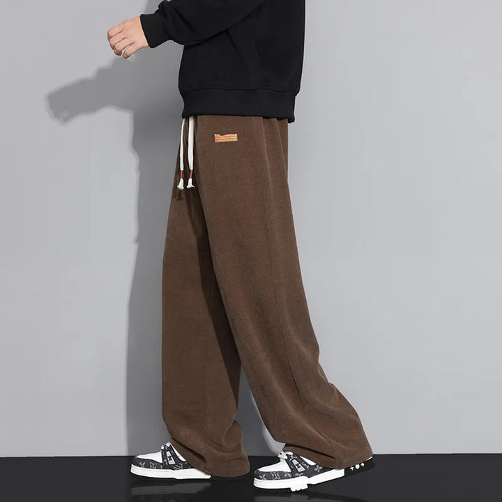 Jamie | Men's Lounge Fleece Sweatpants - Color:Brown;Size:S