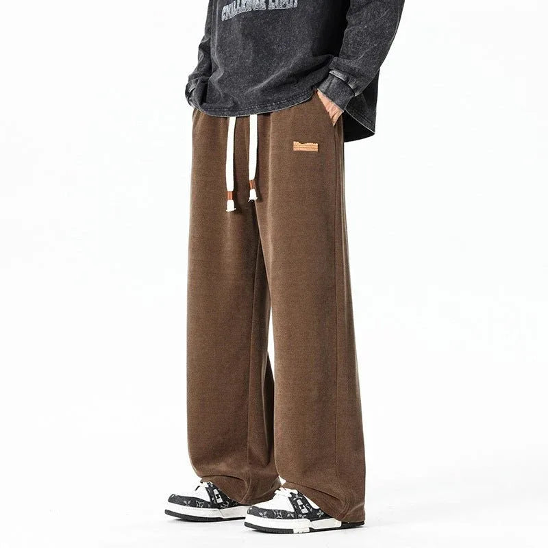 Men's Lounge Fleece Pants Brown1.webp