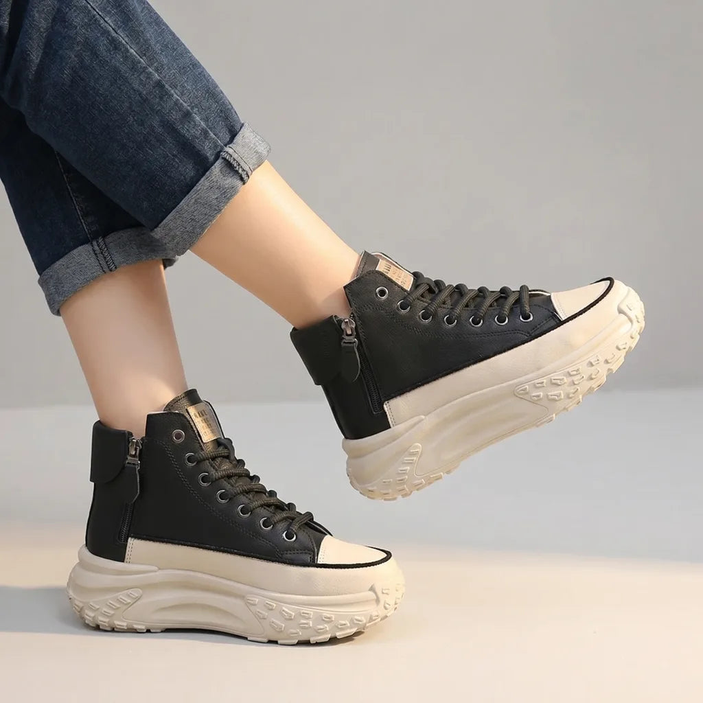 Jamie Platform Sneakers - Color:Black;Size:35