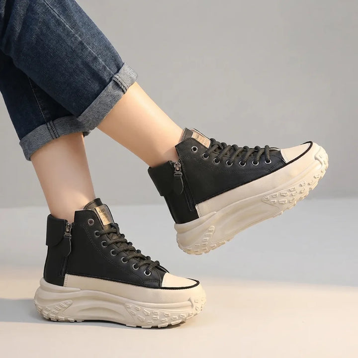 Jamie Platform Sneakers - Color:Black;Size:35