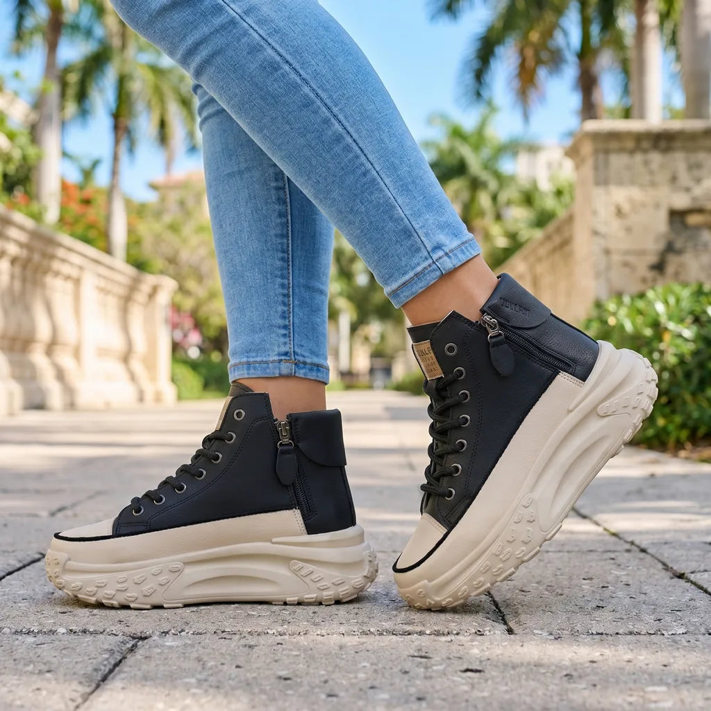 Women's Black Donovan Platform Sneakers