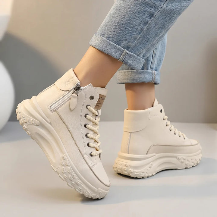 Jamie Platform Sneakers - Color:Khaki;Size:35