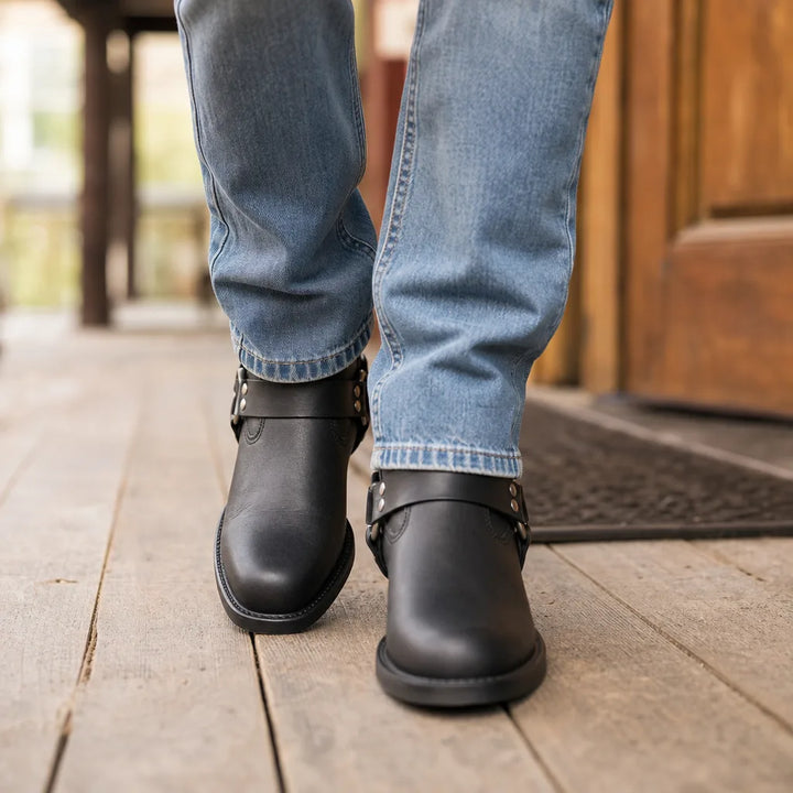 Men's Black Jarrett Tall Harness Boots