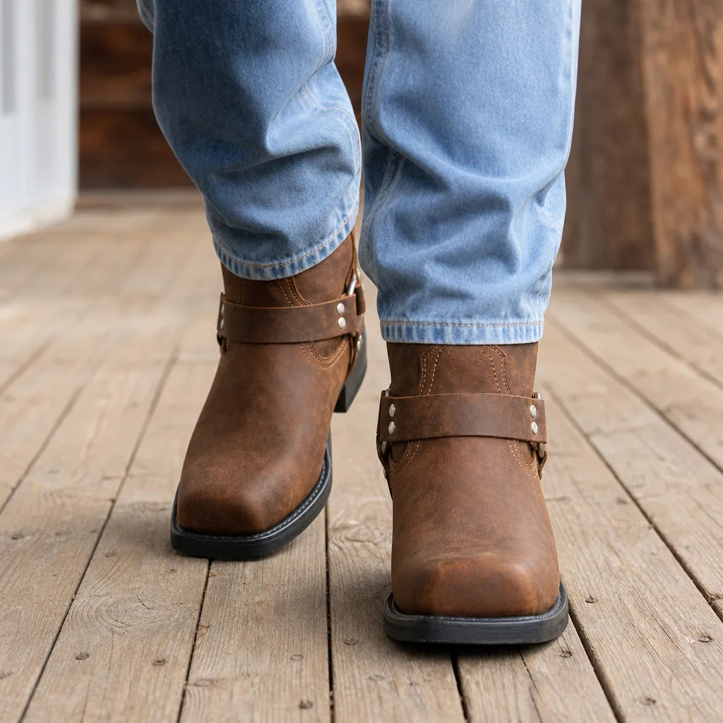 Men's Brown Jarrett Tall Harness Boots