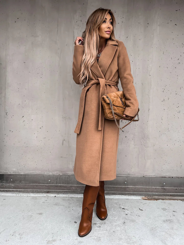 Jasmin | Women's Belted Trench Coat  - Size:XS;Color:Khaki