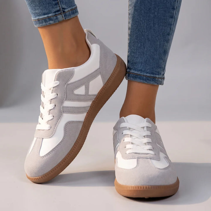 Jasmine Round Toe Sneakers - Color:Gray;Size:36