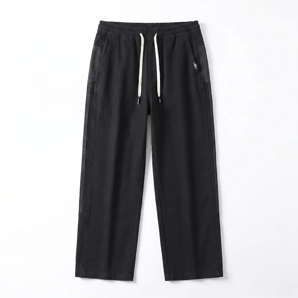 Jay Striped Wide-Leg Pants - Color:Black;Size:M