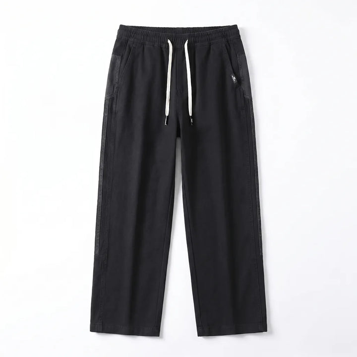 Jay Striped Wide-Leg Pants - Color:Black;Size:M