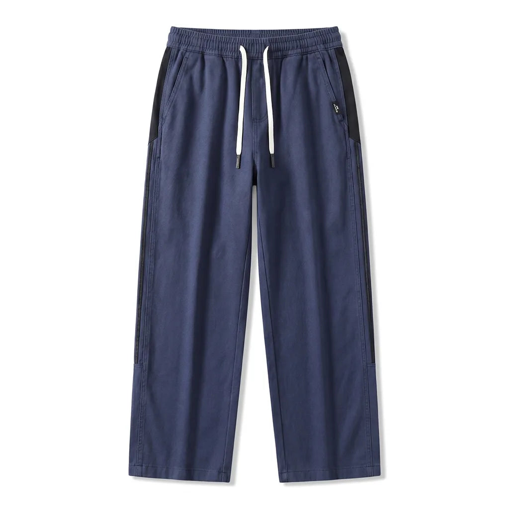 Jay Striped Wide-Leg Pants - Color:Blue;Size:M