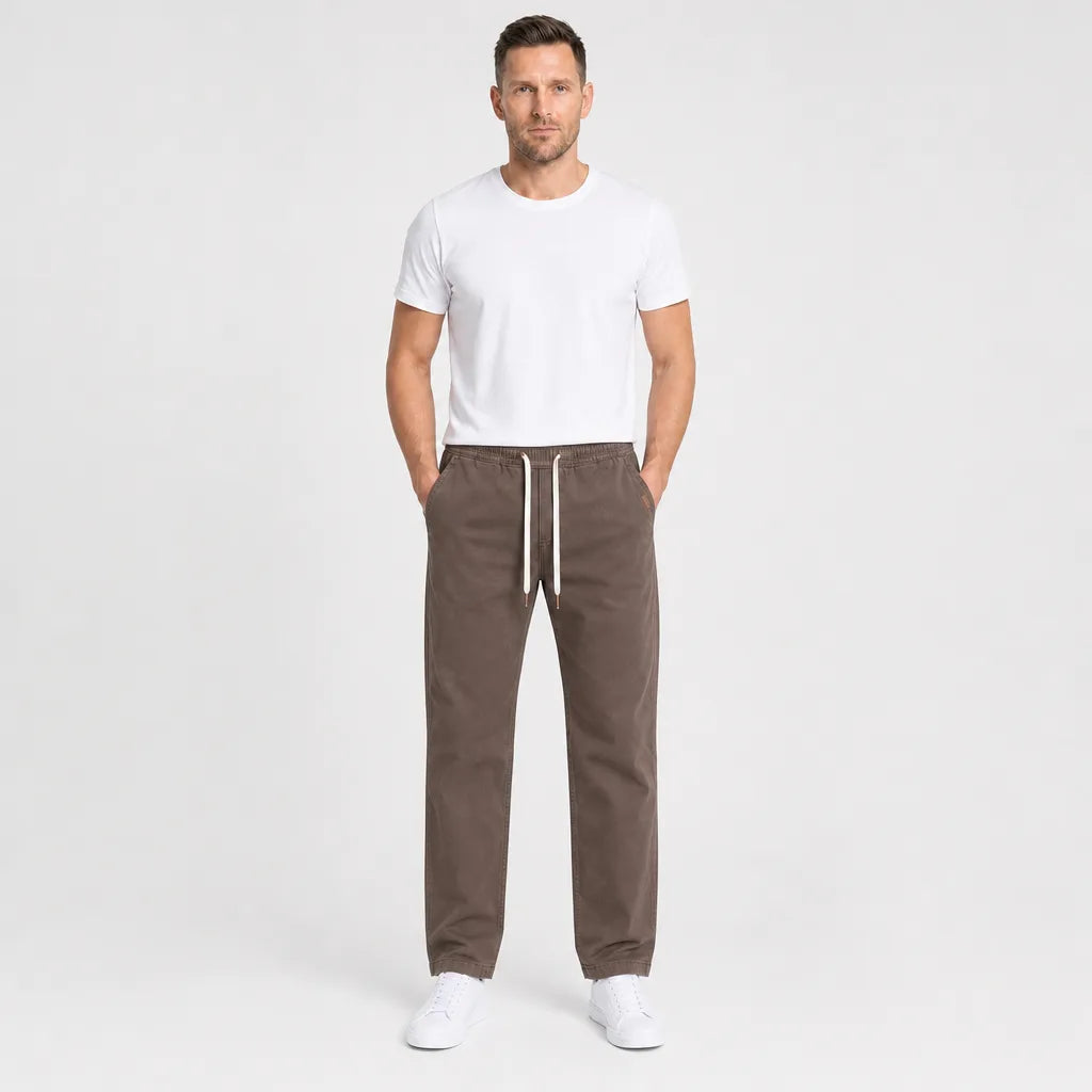 Men's Hartley Striped Wide-Leg Trousers