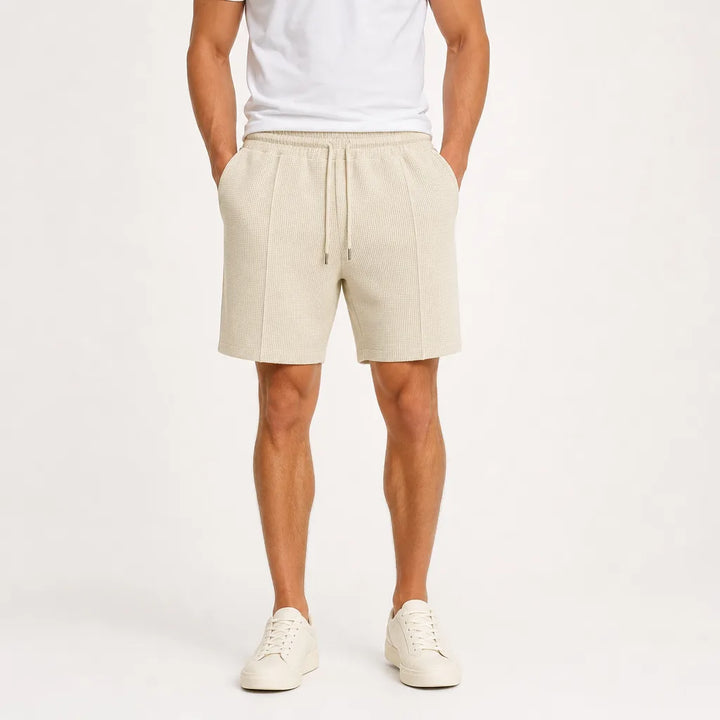 Men's Beige Talmadge Waffle Sport Shorts
