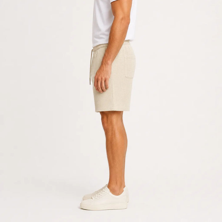 Men's Beige Talmadge Waffle Sport Shorts
