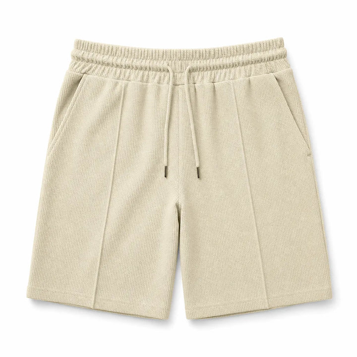 Jed Waffle Shorts - Color:Beige;Size:XS