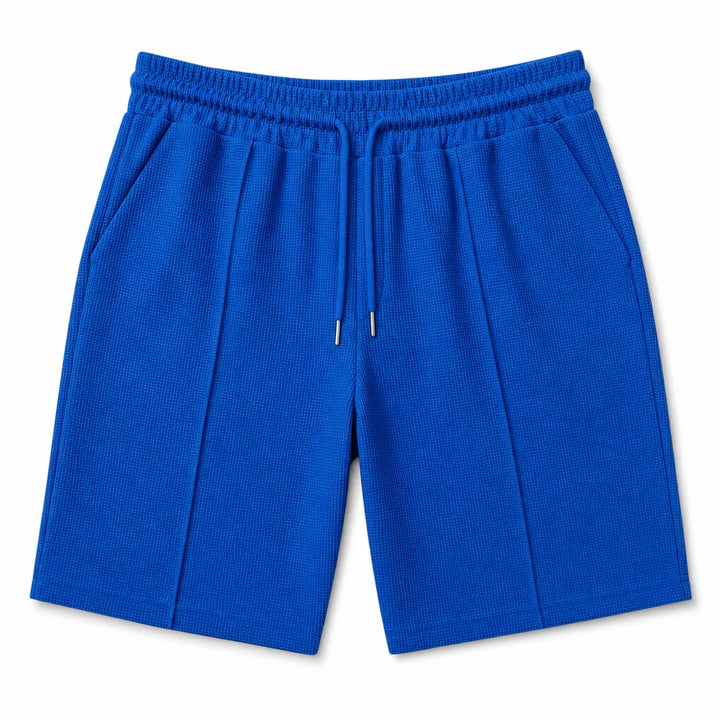 Jed Waffle Shorts - Color:Blue;Size:XS