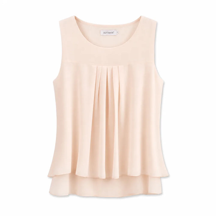 Jemma Sleeveless Top - Color:Pink;Size:S