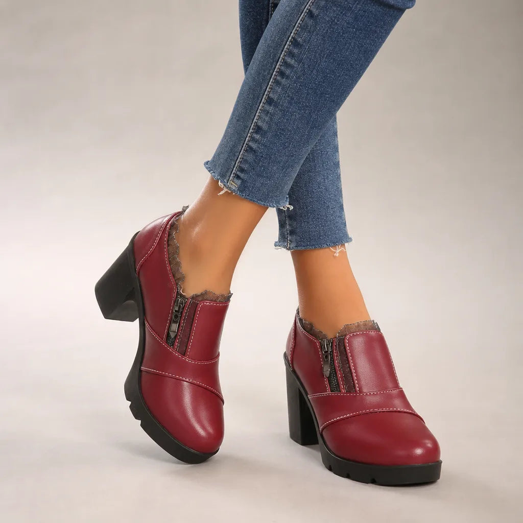 Men's Red Chapman Platform Work Loafers