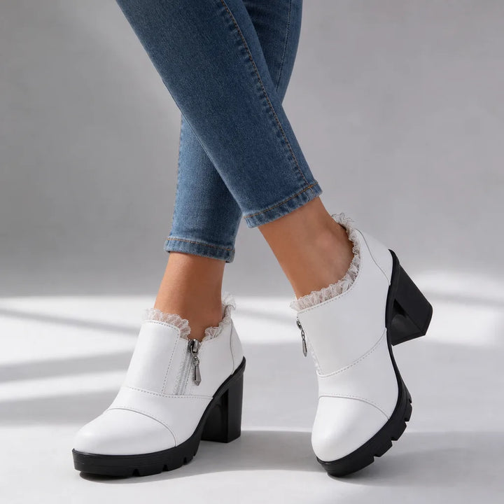 Men's White Chapman Platform Work Loafers