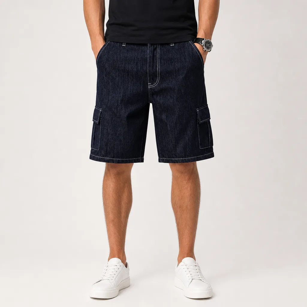 Men's Blue Strand Straight Denim Shorts